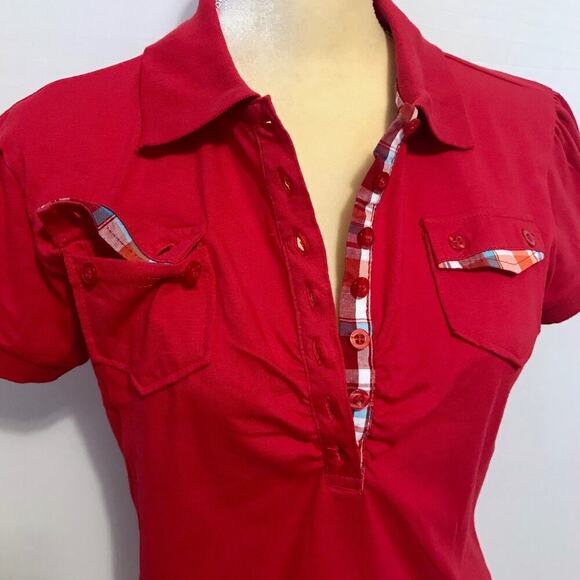 More to Love NWT Red Polo Shirt Women Various - Picture 3 of 13